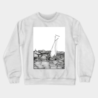 Setting Sail Netherlands Travel Art Crewneck Sweatshirt